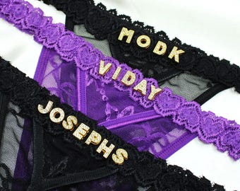 Custom Name Thong Panties with Name Personalised Name Thong, Name Thong  Custom Panties, Unique Gift for Wife, Girlfriend Gift