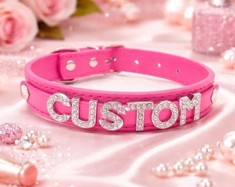 Custom Women Choker Collar, Name Choker Collar, Word Collar Necklace, Cosplay Initial Letters Choker, Valentines Days Gifts For Her