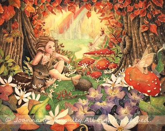 Magical Tunes, 8 x10" giclee print, childrens fairytale fantasy illustration