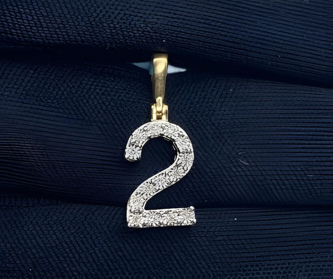 Custom Diamond Any Lucky Number Pendant Chain, 925 Sterling Silver ...