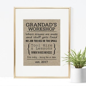 Personalised Gift For Grandads Birthday, New home gift, Fathers day gift, Birthday gift for dad, Gift ideas for him, Gift for mens birthday