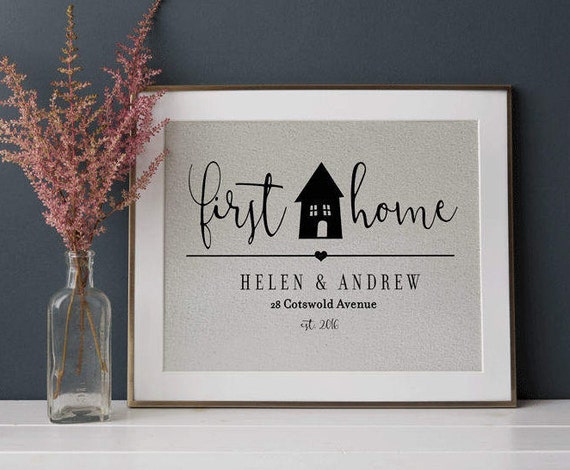 Personalised First Home Gift First Home Sign Housewarming Gift Gift for  Couples New Home Gift Home Decor Custom Made Gift 