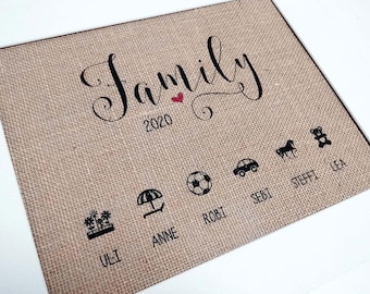 Personalized Family Name Print, Farmhouse Decor, New Home Gift