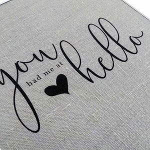 Regalo de lino para el cuarto aniversario: impresión de tela personalizada para aniversarios, recuerdos personalizados de algodón o lino, regalo de aniversario para esposa