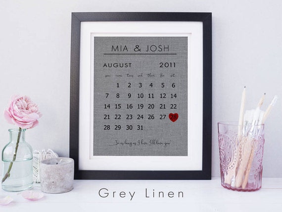  Wedding  Calendar  Anniversary  Gift  Gift  for Husband or Wife 