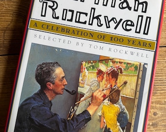 Libro de mesa de centro antiguo de Norman Rockwell / Celebración de 100 años (1977)