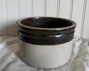 Bol de cerámica vintage / Cerámica rústica con esmalte marrón / Bol de cerámica de estilo rústico de granja