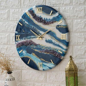 Handmade Wall Wall Clock, Handmade Wooden Clock Wal Clock Unique, Wooden Handmade Clocks, Large Wall Clock Modern, Unique Wall Clock 16 Inch