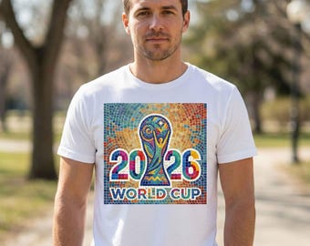 2026 FIFA World Cup PNG | Stained Glass Sublimation Design for T-Shirts & Mugs