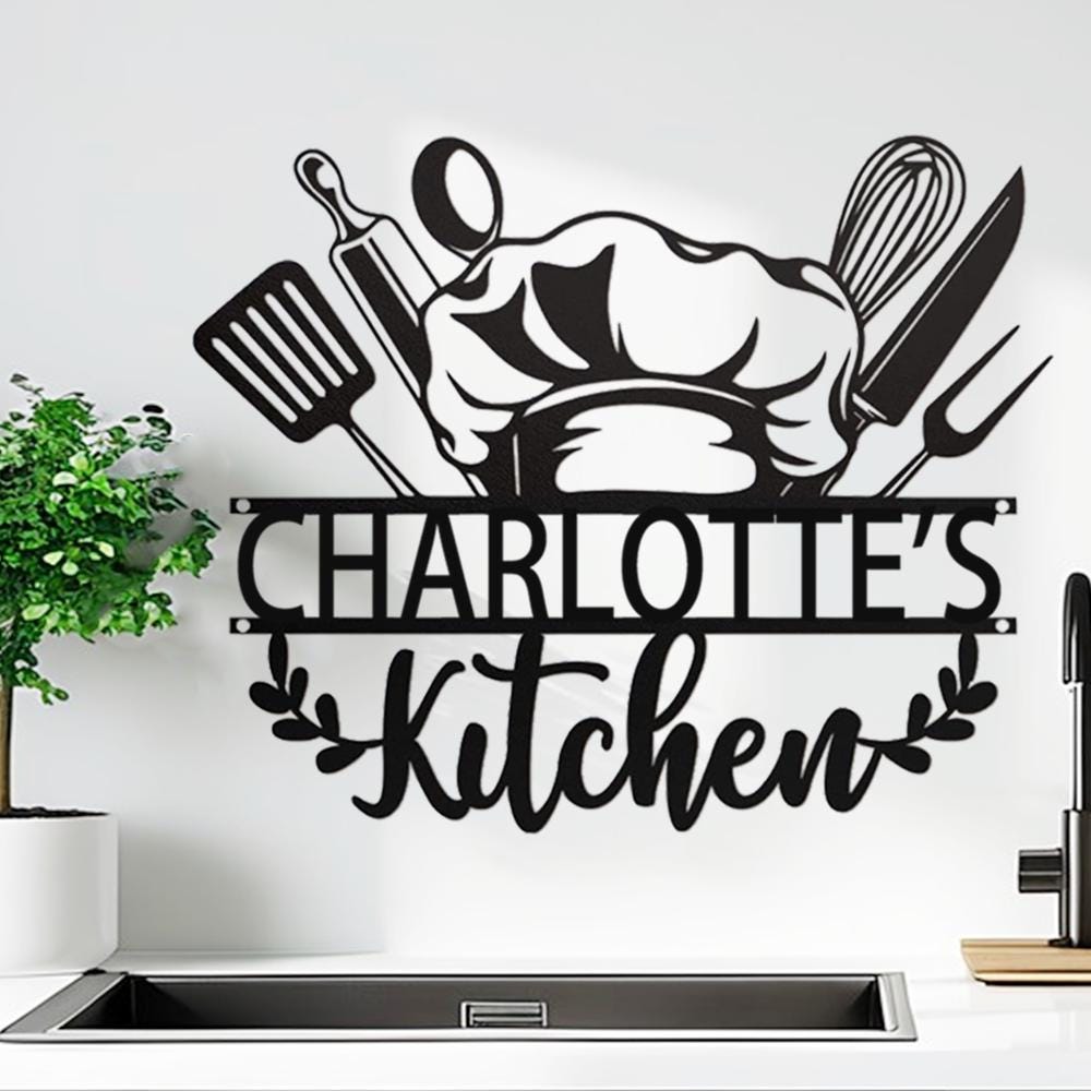Custom Kitchen Sign, Kitchen Decor, Personalized Name Sign, Kitchen ...