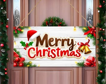 "Weihnachtsdeko Holzschild ""Frohe Weihnachten""."