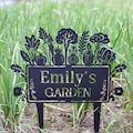 Personalized Vegetable Garden Sign, Garden Marker, Custom Metal Garden Name Sign, Allotment Sign, Mom Gardening Gift, Veggie Patch Sign