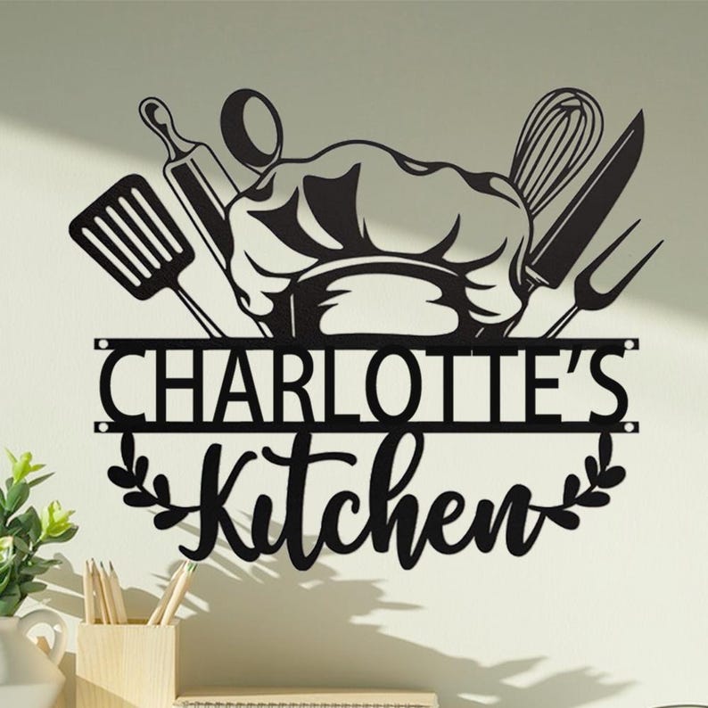 Custom Kitchen Sign, Kitchen Decor, Personalized Name Sign, Kitchen ...