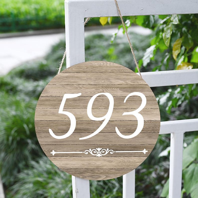 Personalized Hanging Wood House Number Sign, Custom Address Plaque - Etsy