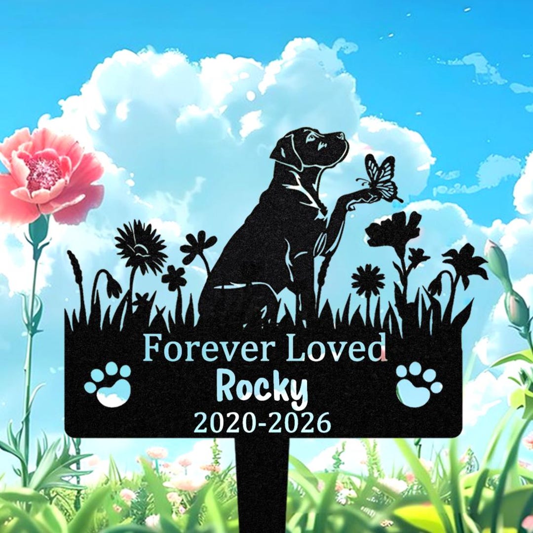 Lab Memorial Sign Personalized Labrador Memorial Sign, Lab Memorial Plaque, Metal Garden ...