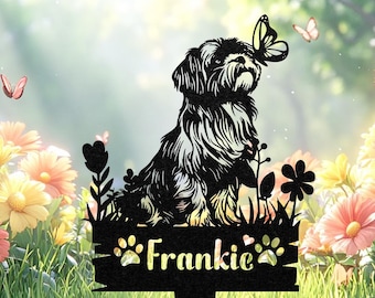 Placa conmemorativa personalizada para Shih Tzu, lápida metálica personalizada para mascotas, regalo conmemorativo para perros, regalos para Shih Tzu, estaca conmemorativa para perros, letrero para jardín