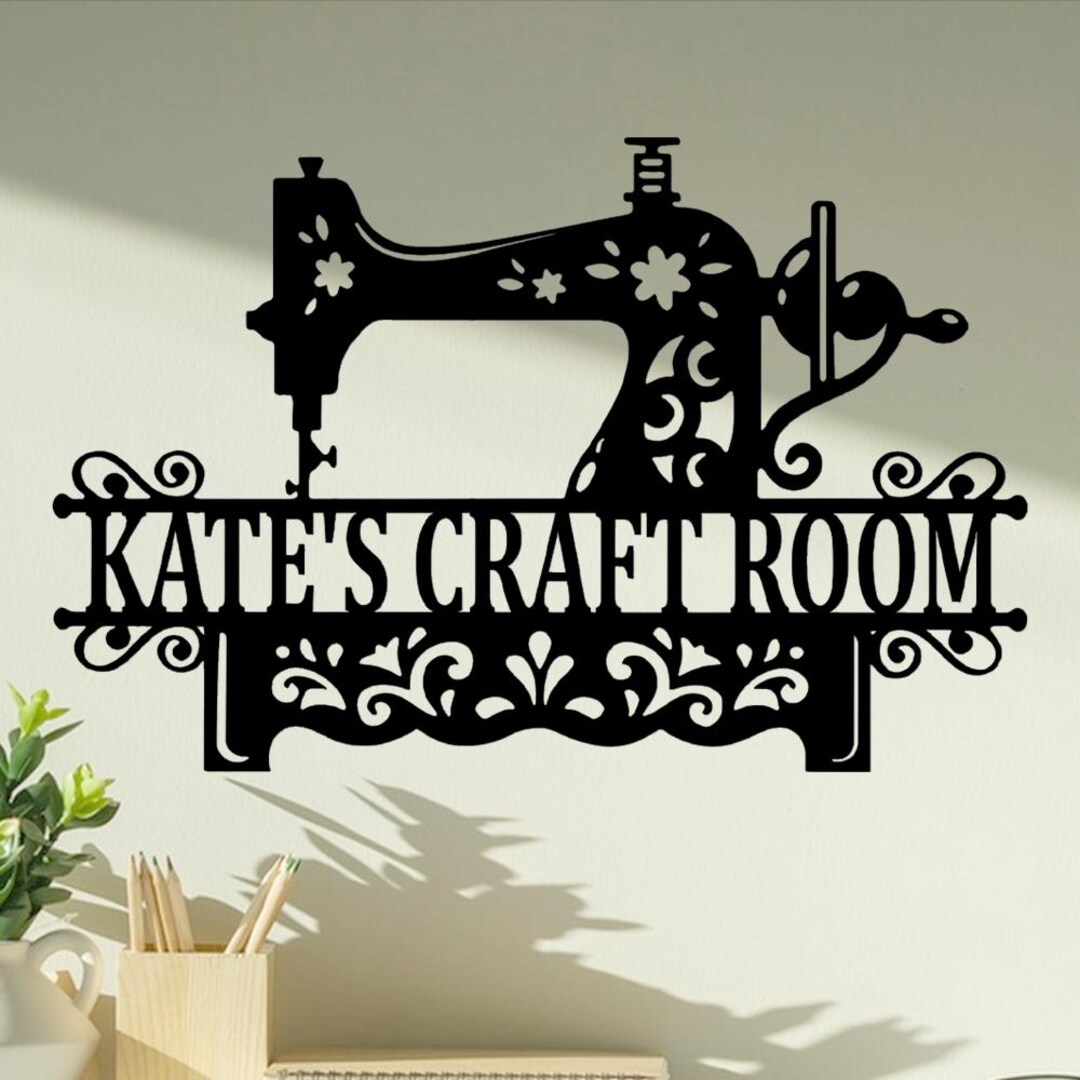 Sign Craftinr R Custom Craft Room Sign, Crafting Metal Wall Art, Sewing Gifts, Crafter ...