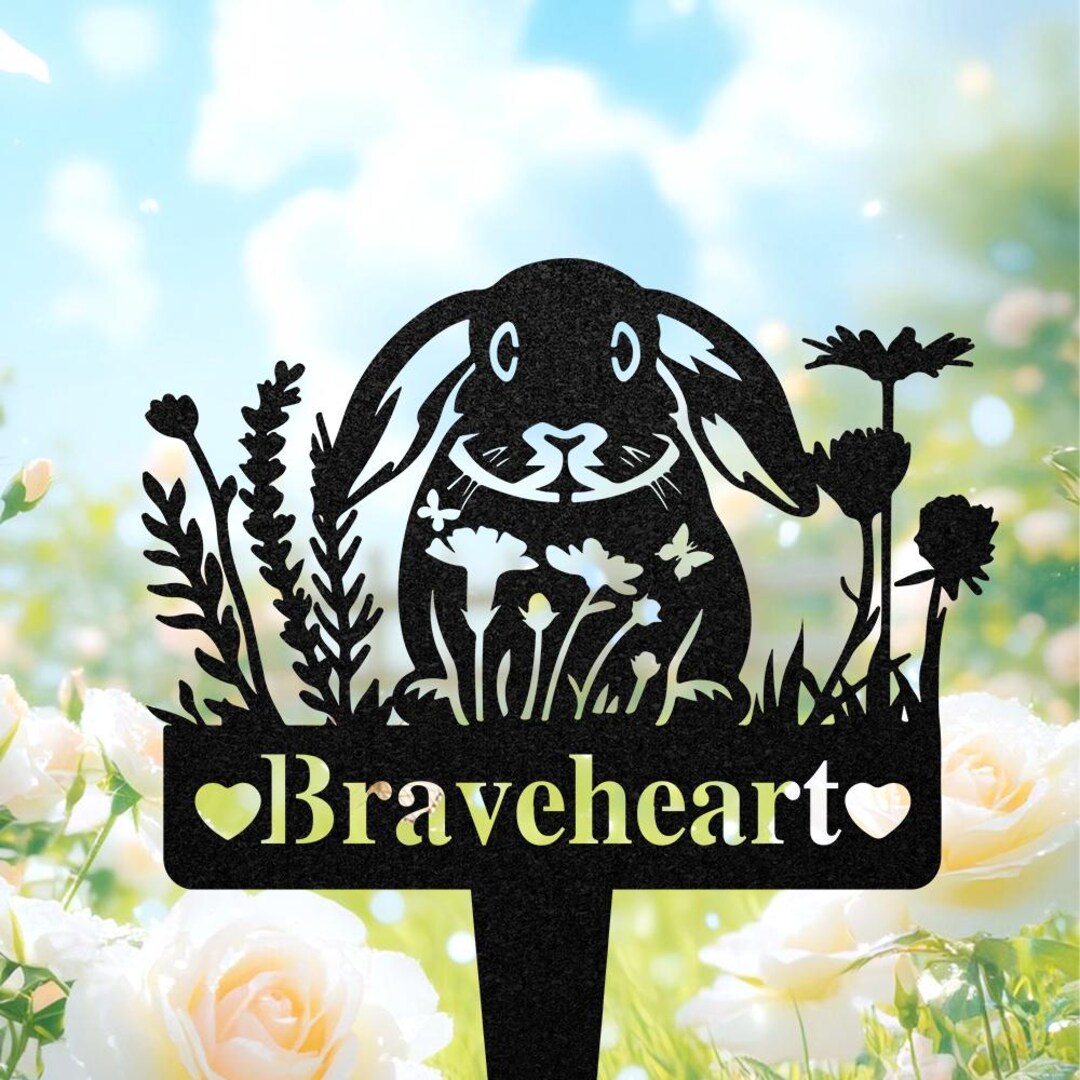 Custom Rabbit Memorial Plaque, Personalized Garden Decor - Etsy