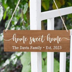 Home Sweet Home Sign, Our First Home Sign, Custom Wood Sign, New Home Sign, Housewarming Gift, Established Sign, Home Decor, Farmhouse Sign