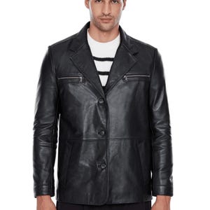 Frank Men’s 100% Real Black Leather Stylish Long Coat – Classic & Modern Outerwear