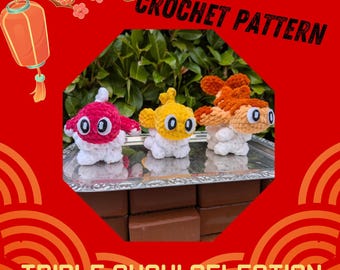 Selección Triple Sushi - Patrón de Crochet en PDF (PDF DIGITAL)