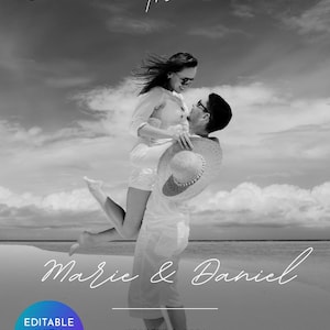 SAVE THE DATE Wedding Template, Canva Template,
