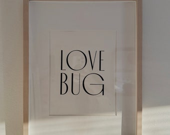 Love Bug Print - Nursery Decor - Baby Shower Gift -Nursery Print