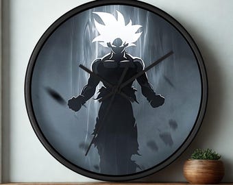 Dragon Ball Z Merch: Unique Goku Wall Clock - Wooden Anime Decor