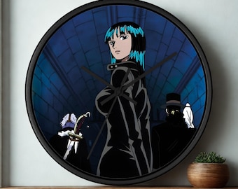 One Piece Wall Clock: Nico Robin Anime Art - Wooden Manga Decor