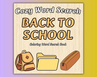 Back to School Coloring Word Search Book for All Ages (Digital Download)