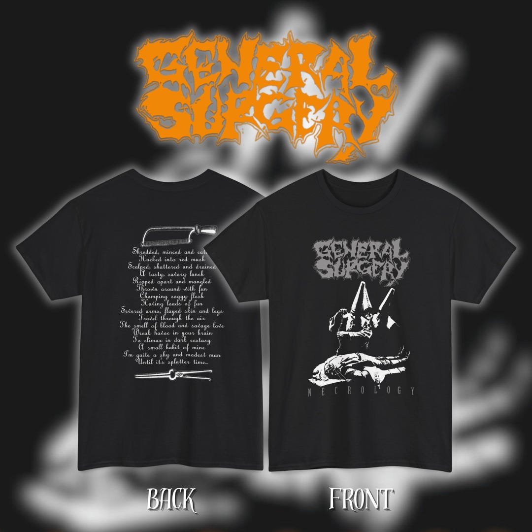 General Surgery - Necrology | Gildan Heavy Cotton Tee | Size- S, M