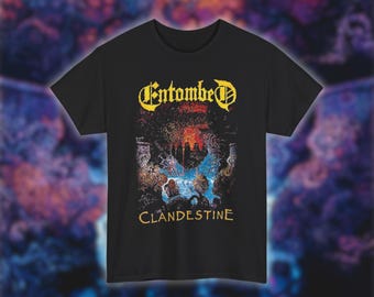 Entombed - Clandestine | Gildan Heavy Cotton Tee | Size- S, M, L