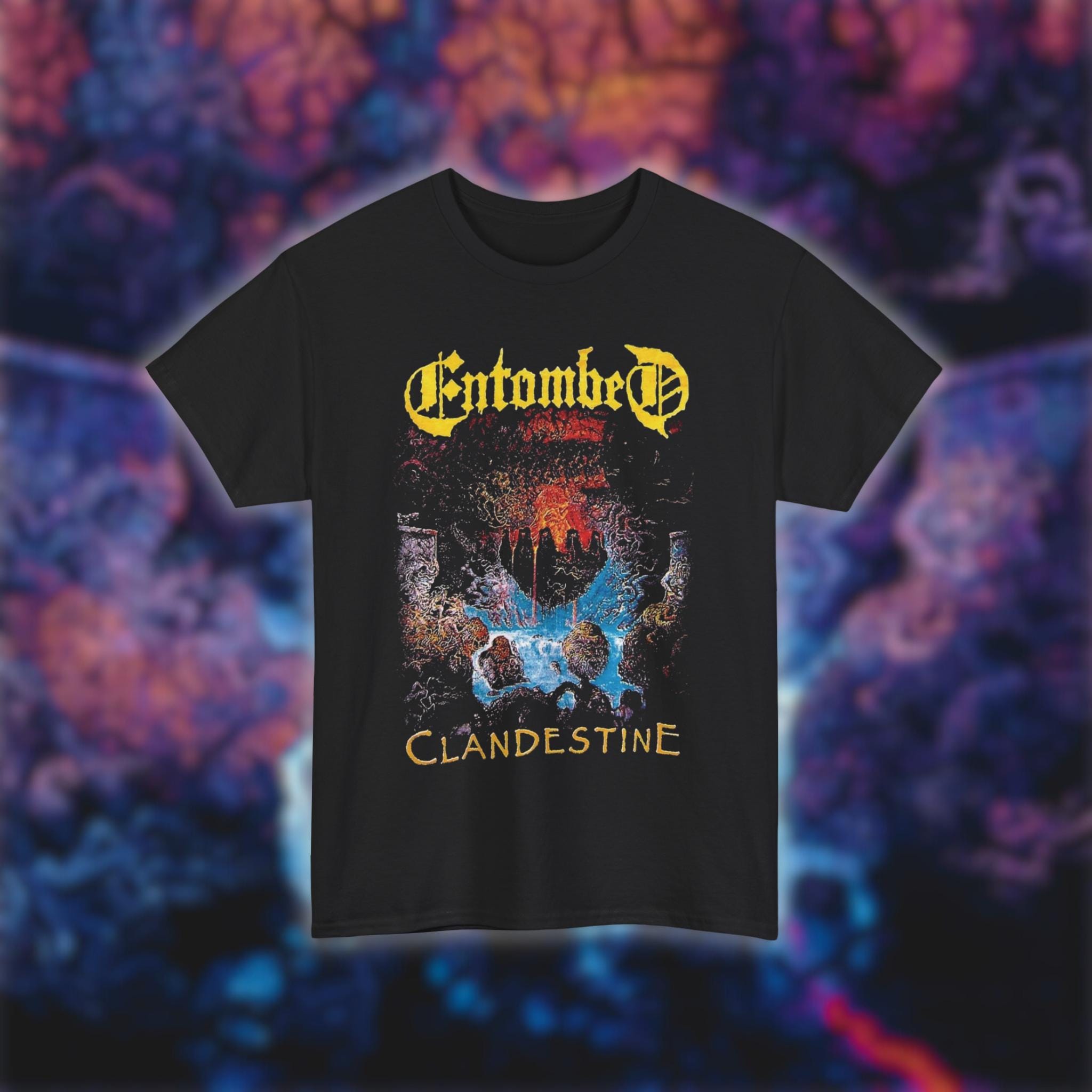 Entombed - Clandestine | Gildan Heavy Cotton Tee | Size- S, M, L
