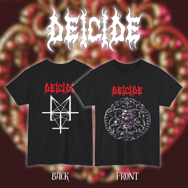Deicide - Medallion / Camiseta de algodón pesado Gildan / Tallas: S, M, L, XL, 2-3 XL