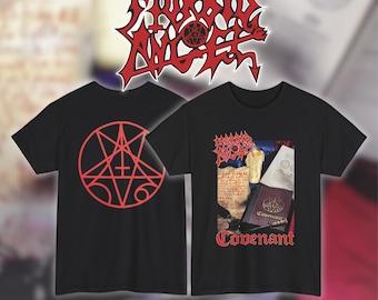 Morbid Angel - Camiseta de algodón pesado Covenant / Gildan / Tallas: S, M, L, XL, 2-3 XL