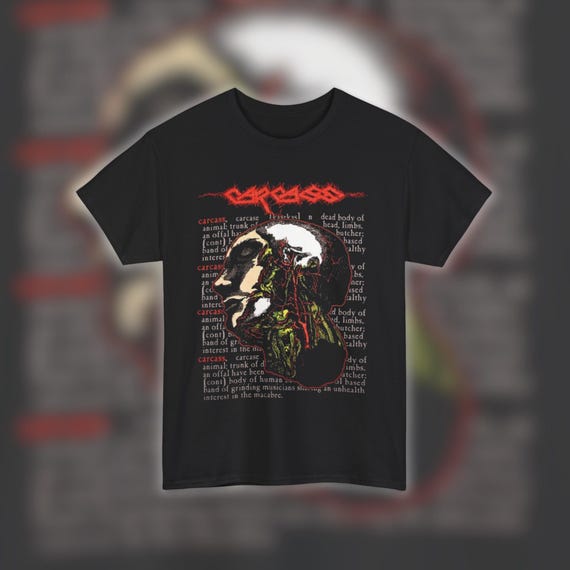 Carcass バンドT Carcass - Anatomical Head | Gildan Heavy Cotton Tee | Size- S, M