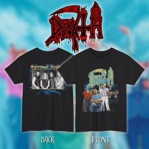 死 - スピリチュアルヒーリング | 厚手コットン ユニセックス バンドTシャツ | サイズ - S、M、L、XL、2-3 XL