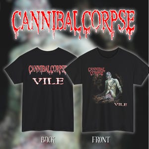 Cannibal Corpse - Vile | Heavy Cotton Unisex Band Tee | Size- S, M, L, XL, 2-3 XL