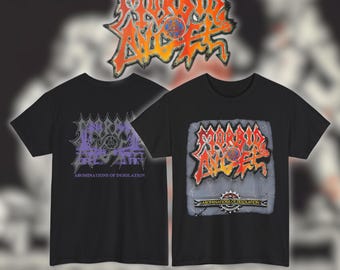 モービッド・エンジェル - アボミネーションズ・オブ・デソレーション | ギルダン ヘビーコットンTシャツ | サイズ：S、M、L、XL、2-3 XL