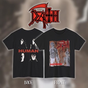 Death - Human | ヘビーコットン ユニセックス バンドTシャツ | サイズ - S、M、L、XL、2-3 XL