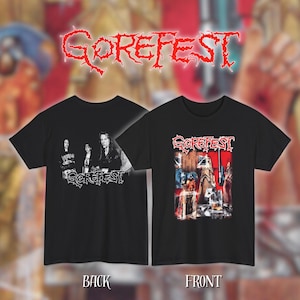 Gorefest - Falskt | Gildan T-shirt i kraftig bomull | Storlek - S, M, L, XL, 2-3 XL