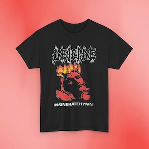 Deicide - Hymne insatiable | T-shirt unisexe en coton épais | Taille : S, M, L, XL, 2-3 XL