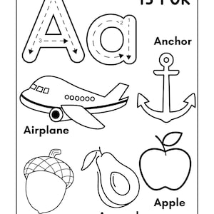 Coloriage de l&#39;alphabet à imprimer pour adultes, téléchargement immédiat au format PDF, article le plus vendu