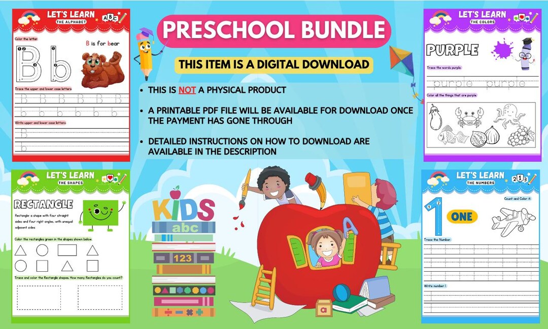 Learning to Trace Kids Activity Book PDF – Alphabet, Numbers ...
