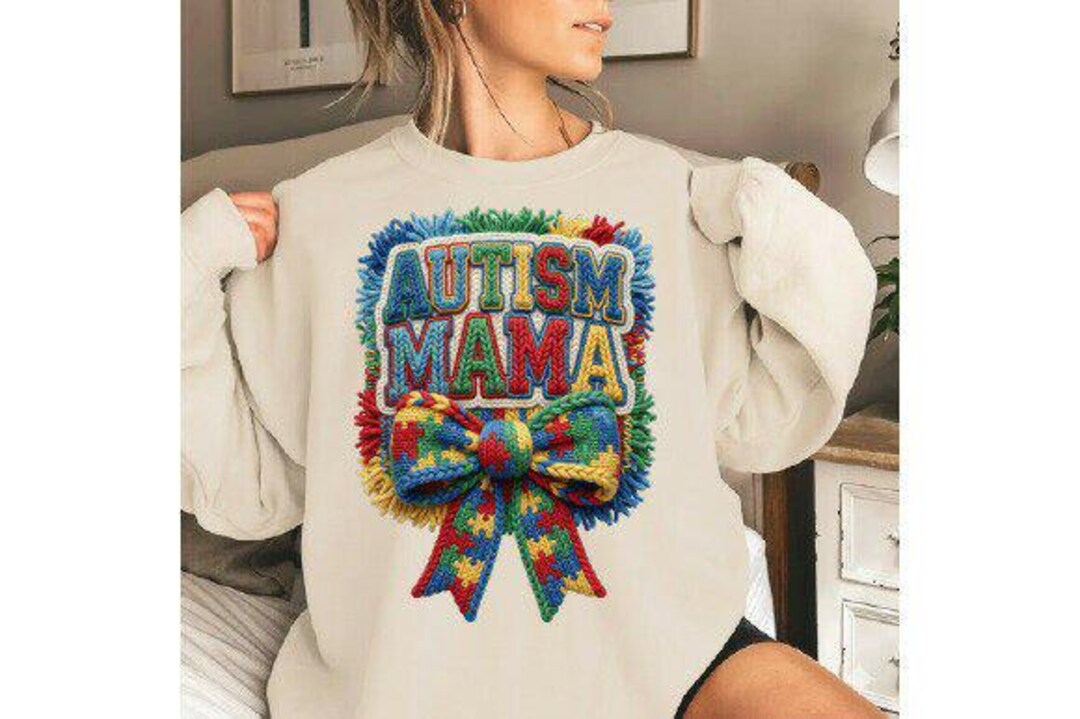 Autism Mama PNG Crochet Sublimation Design Puzzle Piece Awareness Shirt ...