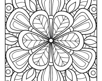 50 Adult Mandala Coloring Book | INSTANT DOWNLOAD | Printable Coloring Pages | Adult Mandala Coloring Pages | Stress Relief Coloring Pages