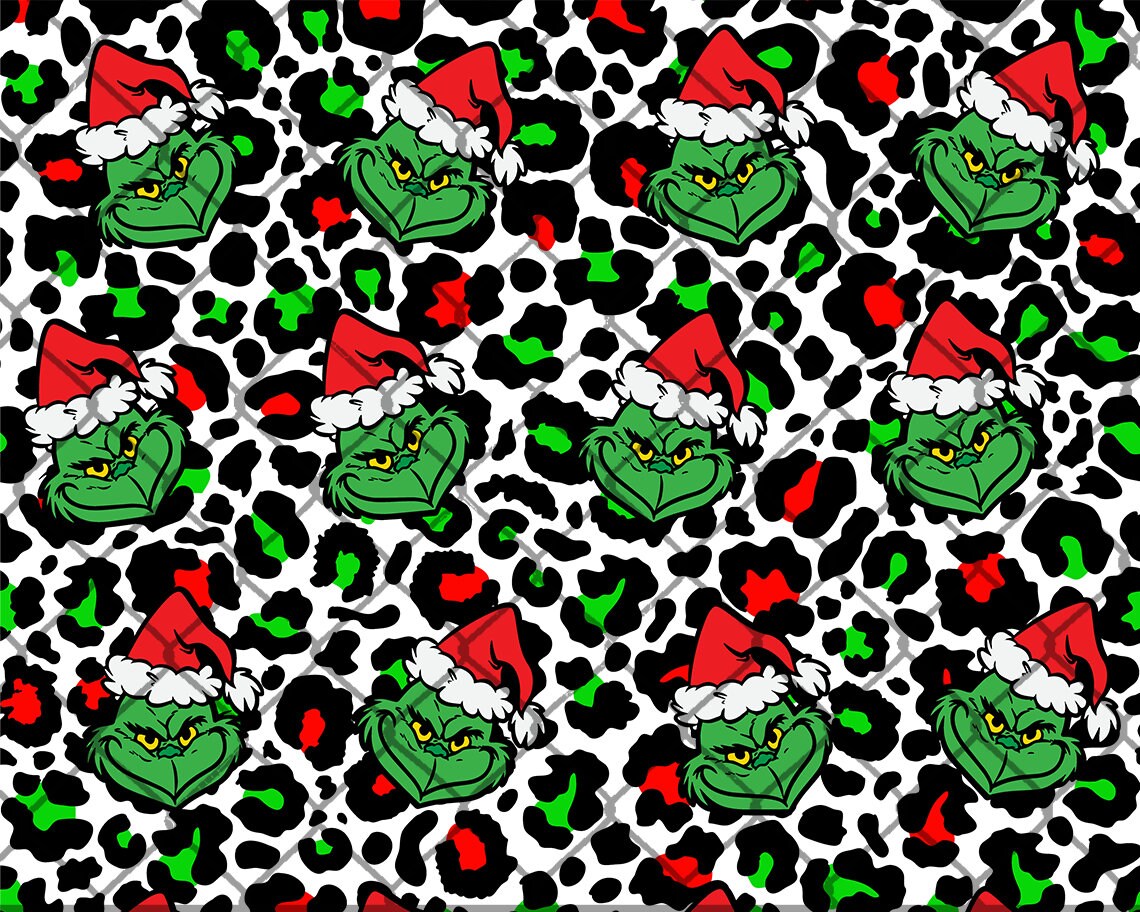 Grinch Seamless Pattern Christmas Seamless Pattern Grinch Etsy Canada