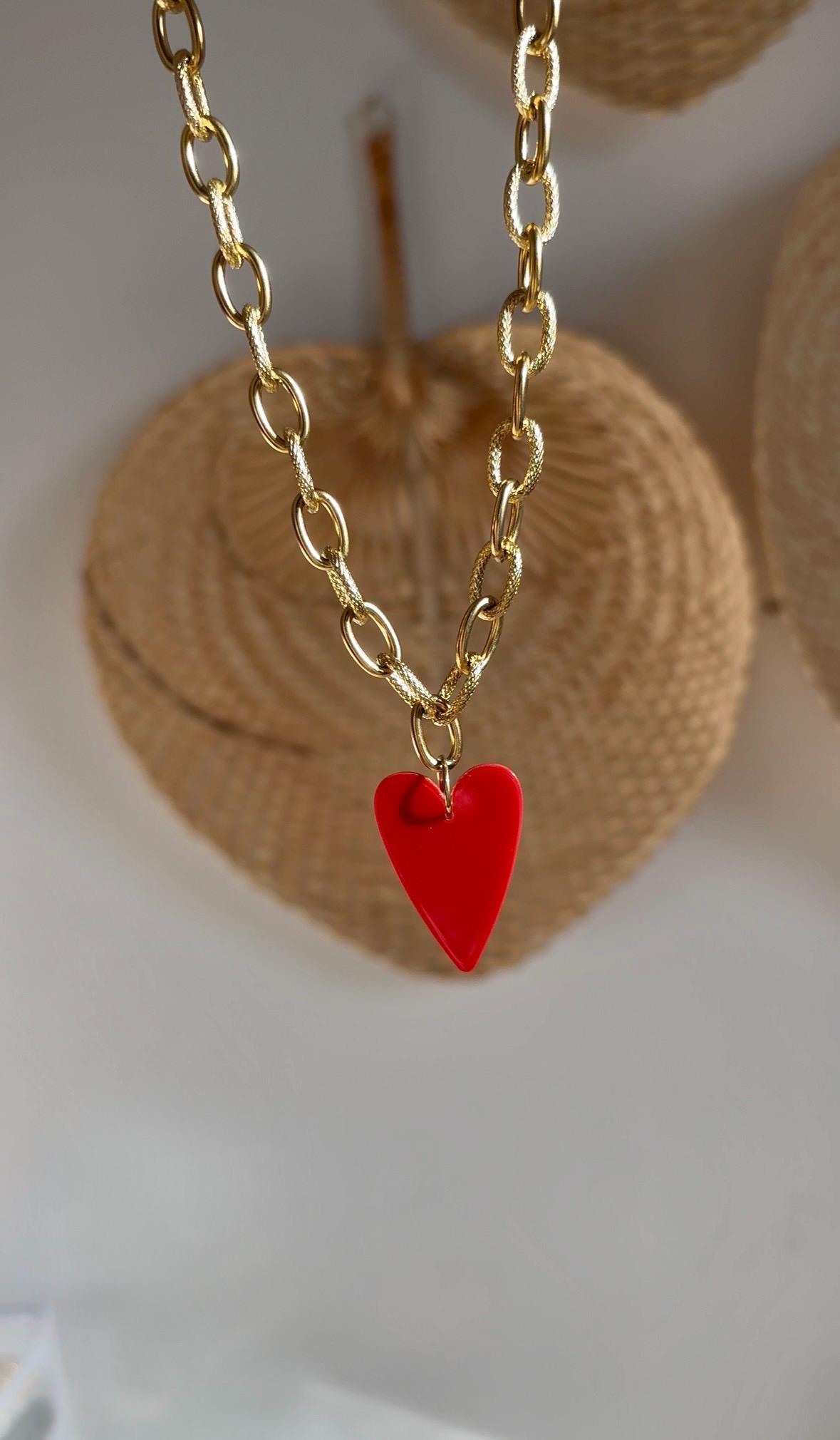 Collier Imposant Maillon Chaîne à Pointes Strass Cœur - Argent, Marque Lideva, Neuf Avec étiquettes