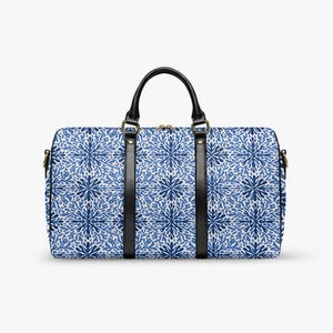 Coastal Coral-plunjezak – PU-leer nautische weekendreistas met overnachting, handbagage, strandgymnastiek dansziekenhuis zwangerschapstas