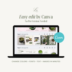 Seamless Carousel Templates Matcha & Cafe Carousel Posts Templates for Social Media Manager IG Carousel Instagram Templates Canva Carusel Design Trendy Carousels Seamless Carousel Posts Matcha Instagram Carousel Templates Canva Instagram Templates Editable Carousel Template
